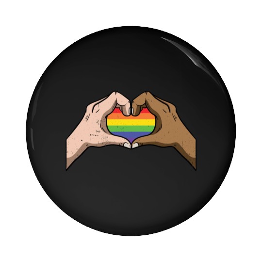 LGBT Rainbow Heart Gay Pride Lesbian Equality Gift Pin Buttons