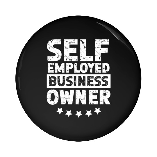 Self Employed Business Owner Work Freelancer Boss Pin Buttons