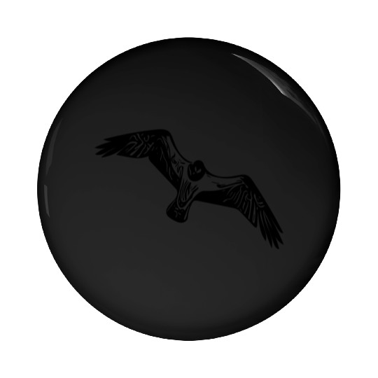 Vintage Seagull In Flight Pin Buttons