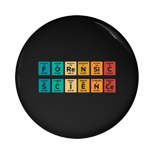 Forensic Science Periodic Table Pin Buttons