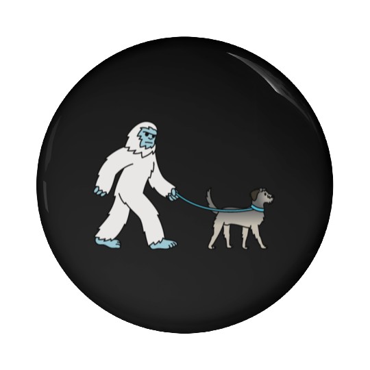 Bigfoot Sasquatch Walking Irish Wolfhound Pin Buttons