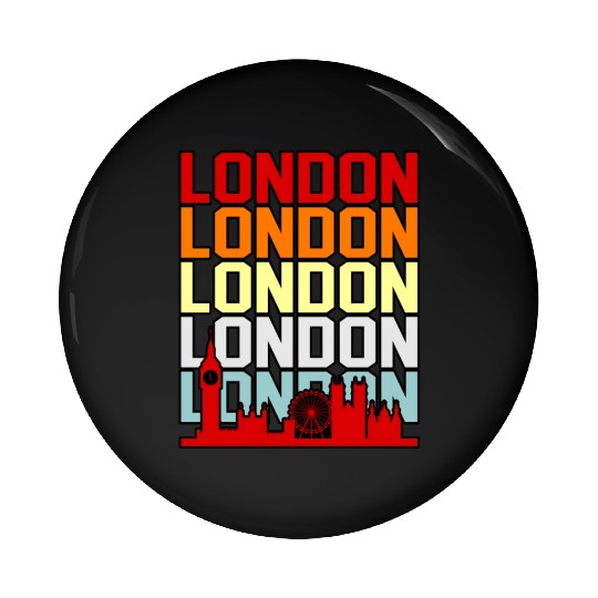 London Funny Gift Idea Pin Buttons