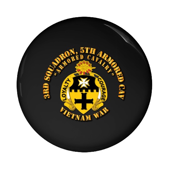 Army 3rd Squadron 5th Armored Cav Vietnam War Pin Buttons