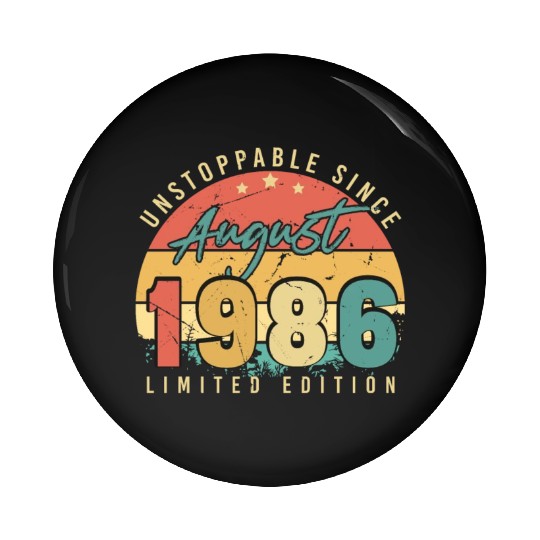 Gift Idea For August 1986 Pin Buttons