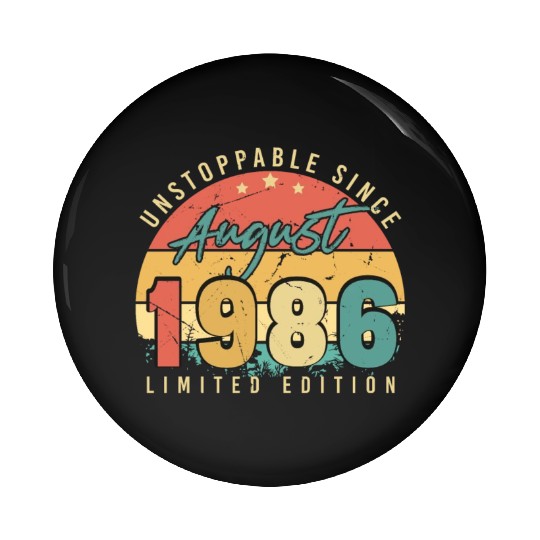 Gift Idea For August 1986 Pin Buttons