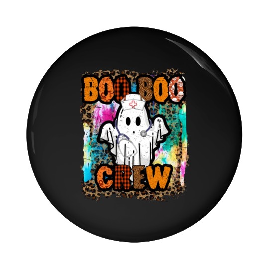 Halloween Boo Boo Crew Tie Dye Pin Buttons
