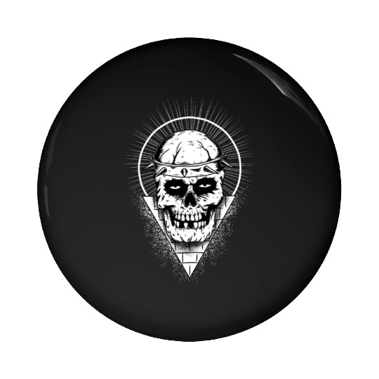 Bull Skull Pin Buttons