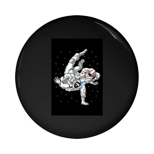 Astronauts Jiu-Jitsu Wrestling Pin Buttons