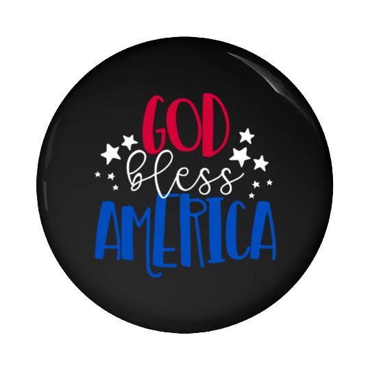 God Bless America Patriotic American 4th of Julygo Pin Buttons