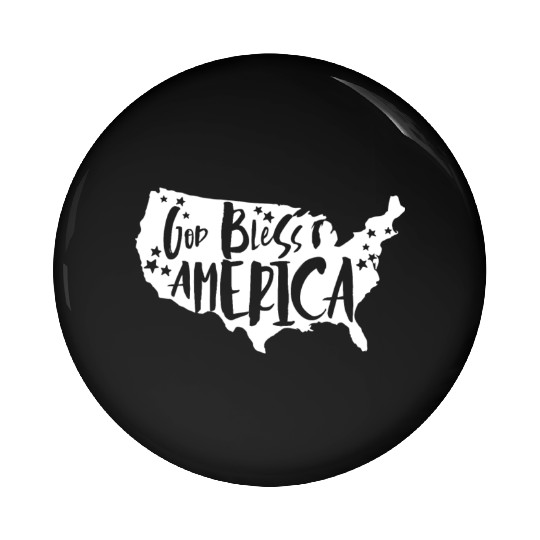 God Bless America USA Map Patriotic 4th of Julygod Pin Buttons