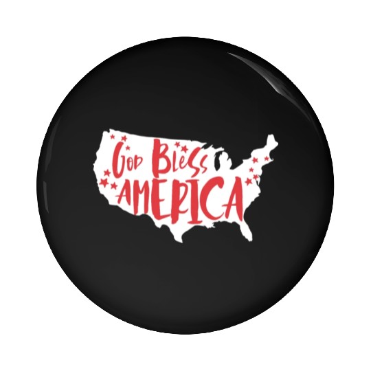 God Bless America USA Map Patriotic 4th of Julygod Pin Buttons