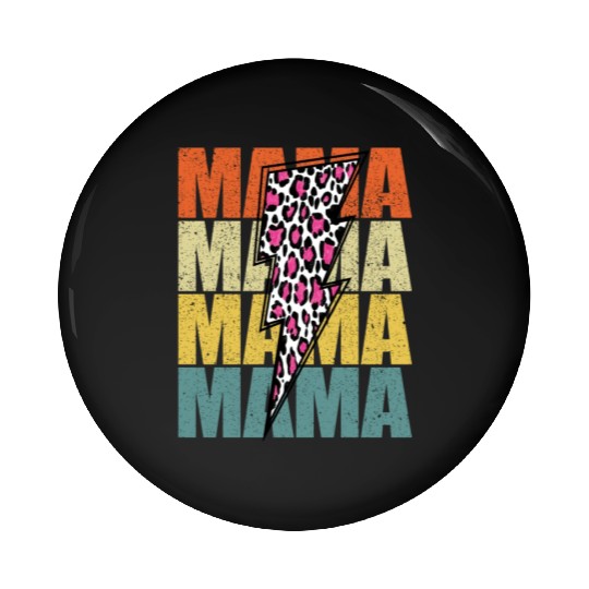 Lightning Bolt Leopard Cheetah Print Multi Color Pin Buttons