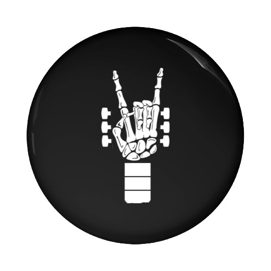 Metal Producer Skeleton Hand Guitar Pin Buttons
