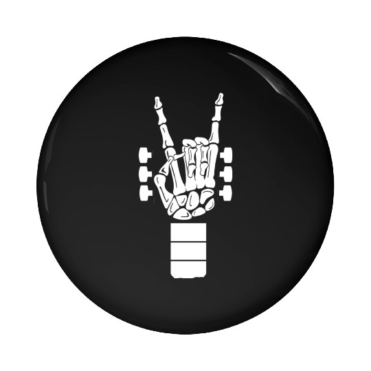 Metal Producer Skeleton Hand Guitar Pin Buttons