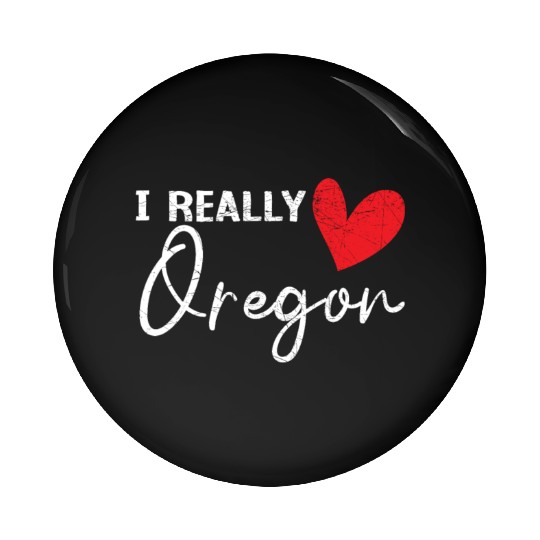 I Really Love Oregon USA America Oregonians Pin Buttons