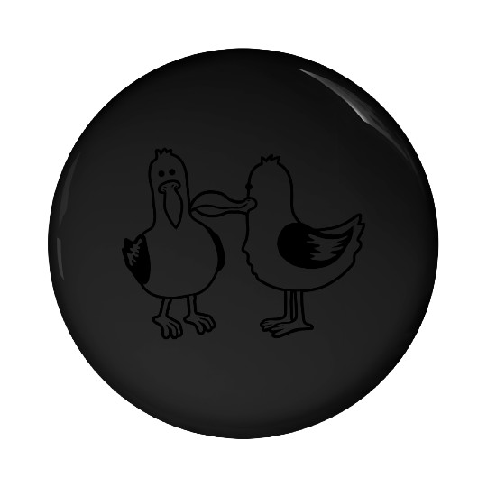 2 funny seagull friends Pin Buttons