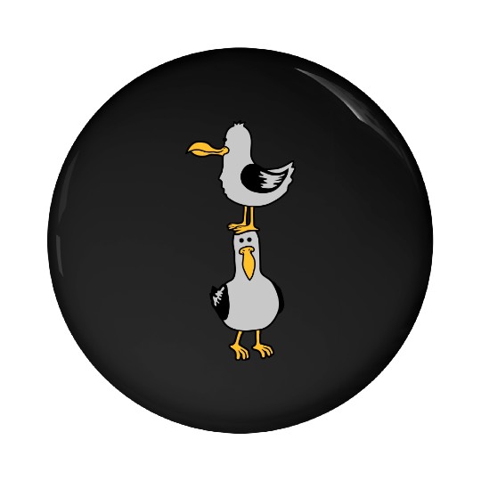 seagull team 2 friends Pin Buttons