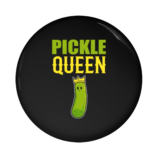 Pickle Queen Head Chef Gift Pin Buttons