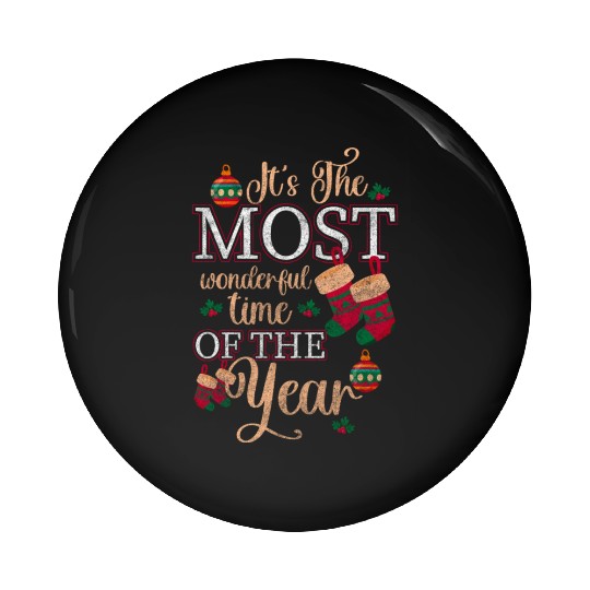 Christmas Eve December Christmas Tree Reindeer Pin Buttons