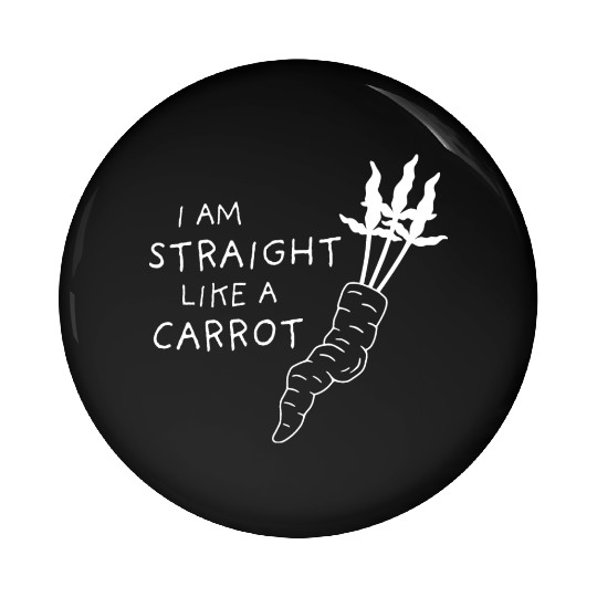 straight like a carrot - white uni II Pin Buttons