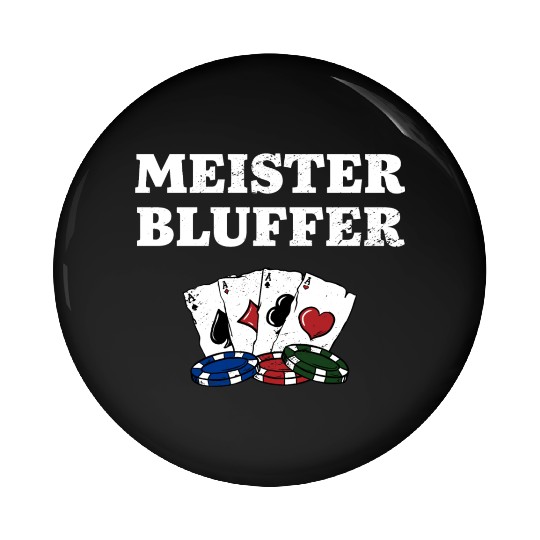 Meister Bluffer Casino Poker Gambling Poker Pin Buttons