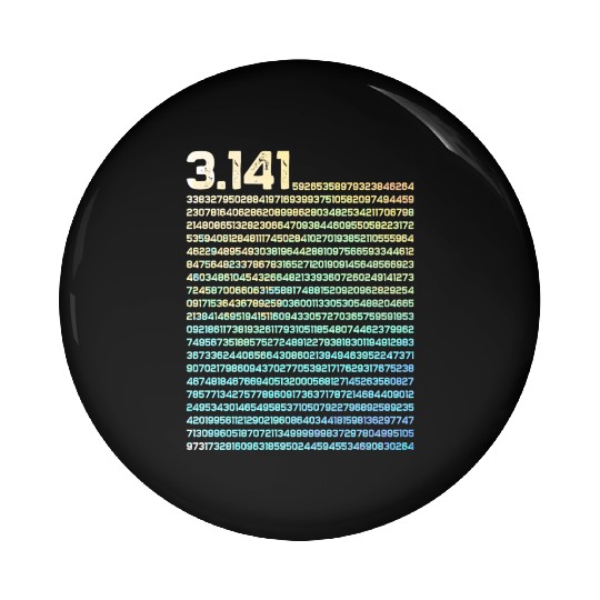 3.14 Math Physics Irrational Number 3.14 Pi Day Pin Buttons