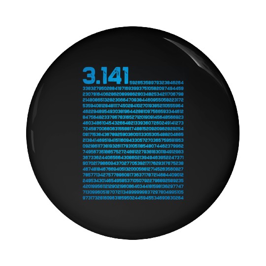 3.14 Pi Day Mathematics Physics Irrational Number Pin Buttons