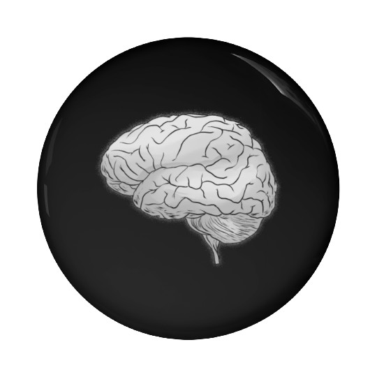 Human Anatomy Brain Pin Buttons