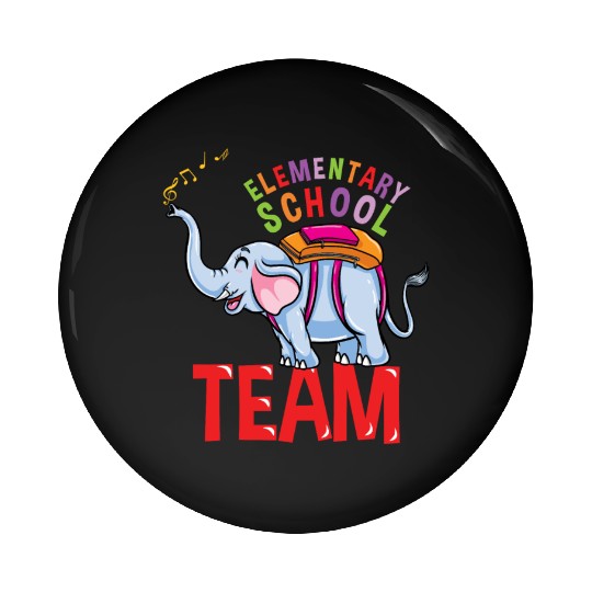 Back To School Elephant Elementary School Team Pin Buttons