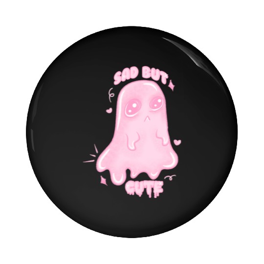 Pastel Goth Ghost | Sad but Cute | Creepy Cute Pin Buttons