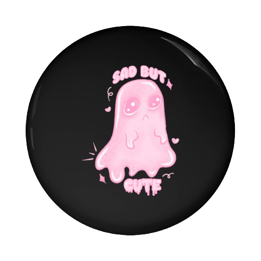 Pastel Goth Ghost | Sad but Cute | Creepy Cute Pin Buttons