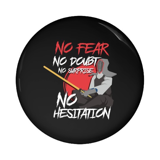 Fighter Katana Martial Arts Sword Pin Buttons