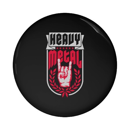 Heavy metal 2 hands Pin Buttons