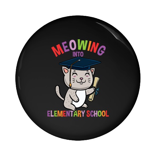 Moewing Into Elementary School Cat Back To School Pin Buttons