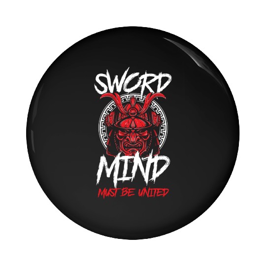 Samurai Katana Manga Honor Pin Buttons