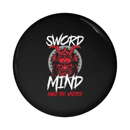 Samurai Katana Manga Honor Pin Buttons