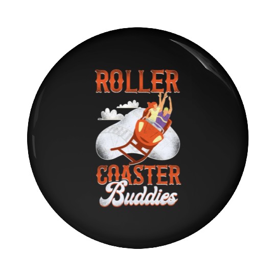 Roller Coaster Friends Besties Pin Buttons