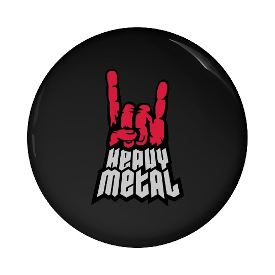 Heavy metal logo hand Pin Buttons