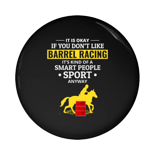 Barrel Racer Rodeo Racing Horse Riding Race Funny Pin Buttons