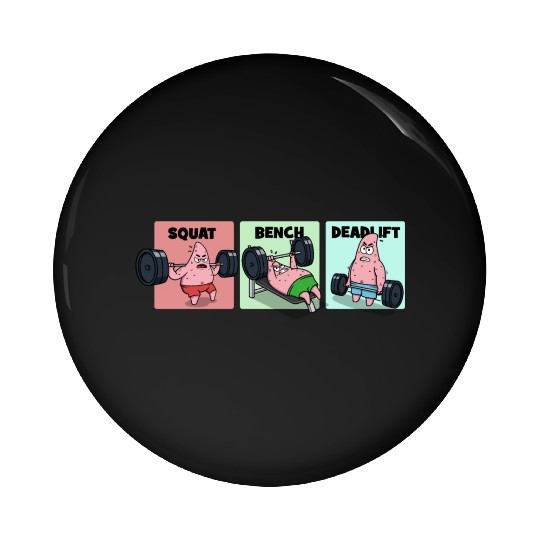 Majin Buu vs Patrick - Funny Anime Gym Pin Buttons