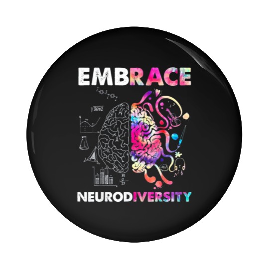 Embrace Neurodiversity Autism Awareness Pin Buttons