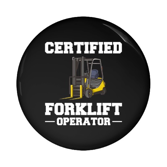 Forklift Operator Driver Lift Truck Training Pin Buttons