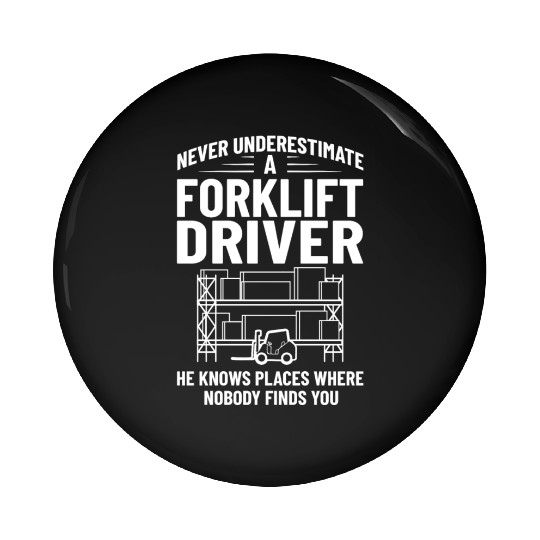 Forklift Operator Driver Lift Truck Training Pin Buttons