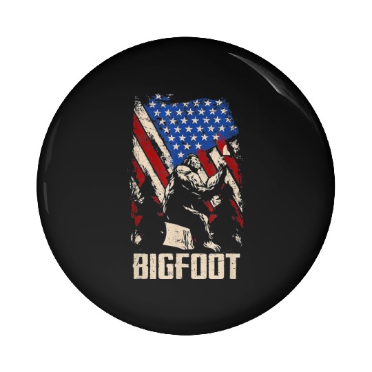 Bigfoot 4th of July US American Pin Buttons