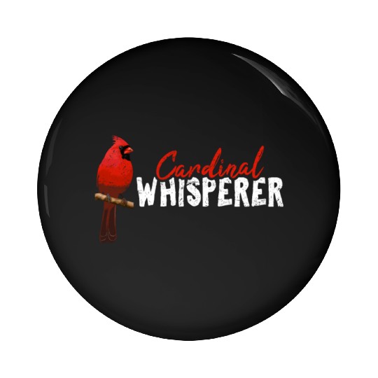 Cardinal Whisperer Northern Cardinal Bird Red Card Pin Buttons