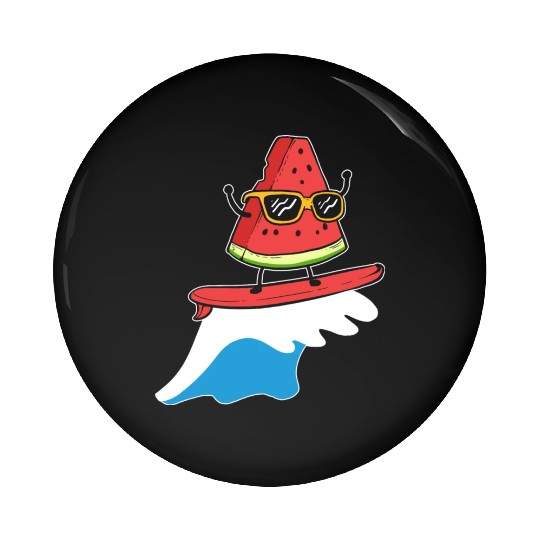 Watermelon Surfing Windsurfer Gift Pin Buttons