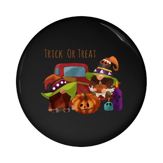 Trick Or Treat Gnomes Pin Buttons