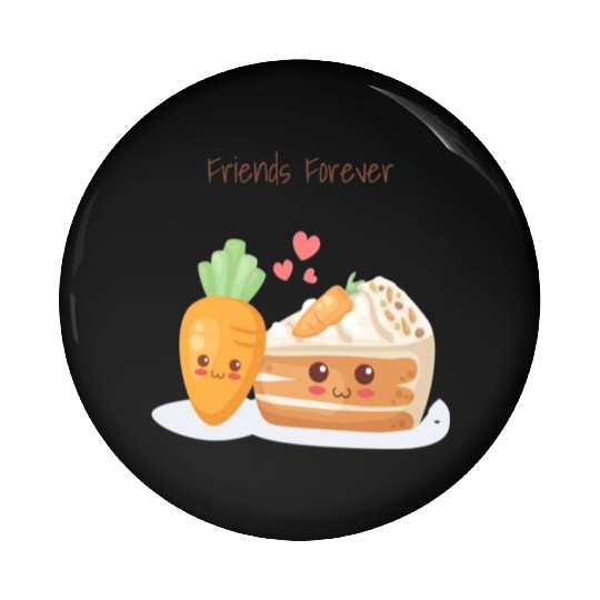 Friends Forever Carrot & Cake Pin Buttons