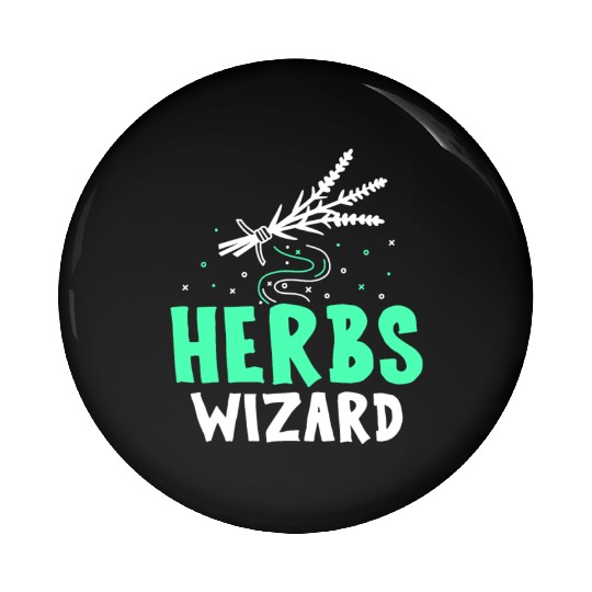Herbs Wizard Herbalist Herb Herbalism Gardening Pin Buttons