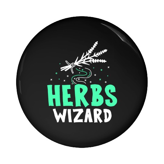 Herbs Wizard Herbalist Herb Herbalism Gardening Pin Buttons